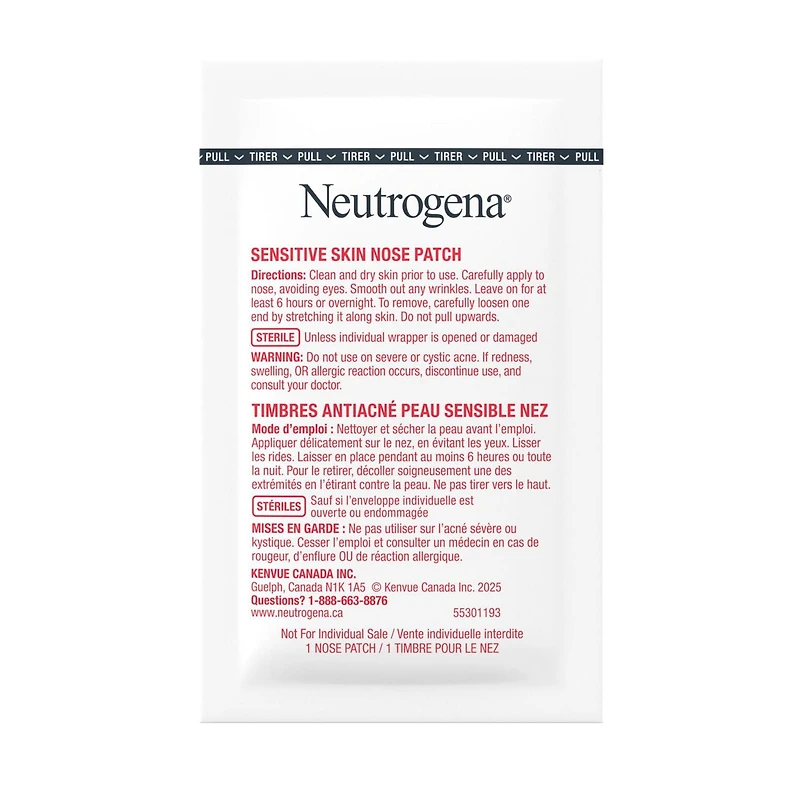 Neutrogena Sensitive Skin Nose Patches, Hydrocolloid Skincare, Reduce Blemish size & absorb Impurities
