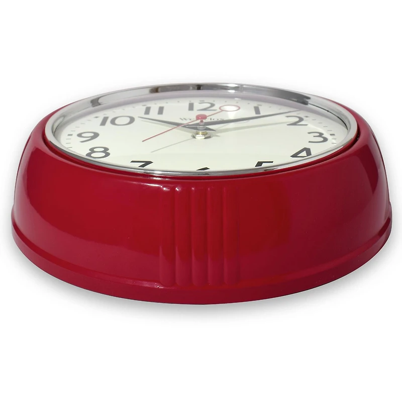 Westclox 9.5" Red Retro Wall Clock- Model 32042RCN