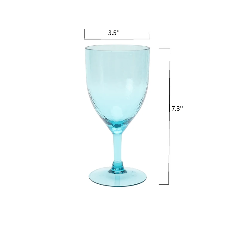 Hometrends Gobelet Acrylique Bleu Martelée 419mL