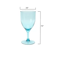 Hometrends Gobelet Acrylique Bleu Martelée 419mL