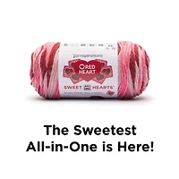 Red Heart® AIO Sweet Hearts™ #4 Worsted (Medium) Acrylic Yarn, Primary 8.8oz/250g 440 Yards