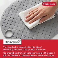 Rubbermaid Instamat Bath Tub Shower Mat, Non-Slip, Hangs on Showerhead for Quick Drying, 27.2" x 15.2", Gray