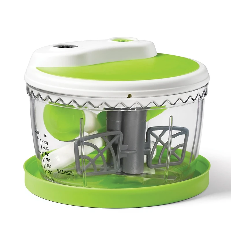 Starfrit Dual Speed Pro Food Processor, Manual Hand Chopper and Whipper, 2 Speeds, Non-Slip Base, Dishwasher Safe, Ideal for Salsa, Baby Food, Hummus, Sauces, Dips