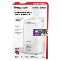 Honeywell HUL585WC 1.25-Gallon Top Fill Ultrasonic Cool Mist Humidifier, White