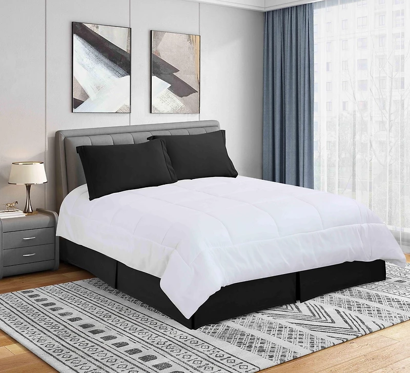 Jupe de Lit de Microfiber Super Doux