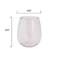 Hometrends Hammer Clear Acrylic Stemless Wine 498mL