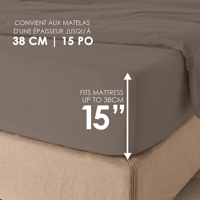 Hometrends 400 Thread Count 100% Cotton Sheet Set - Sateen