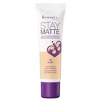 Rimmel Stay Matte Foundation, lightweight, silky formula, light liquid mousse and anti-pollution complex, 24H wear