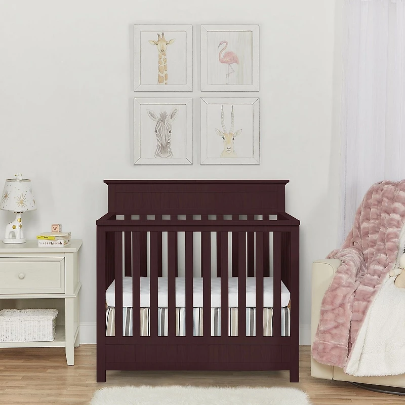 Dream On Harbor 4-in-1 Convertible Mini Crib