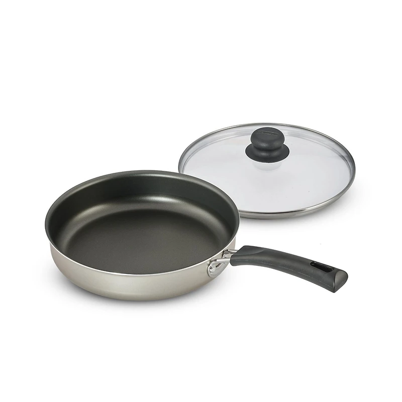 Tramontina Simple Cooking Casserole profonde pour sauter couverte antiadhésive de 25cm – champagne