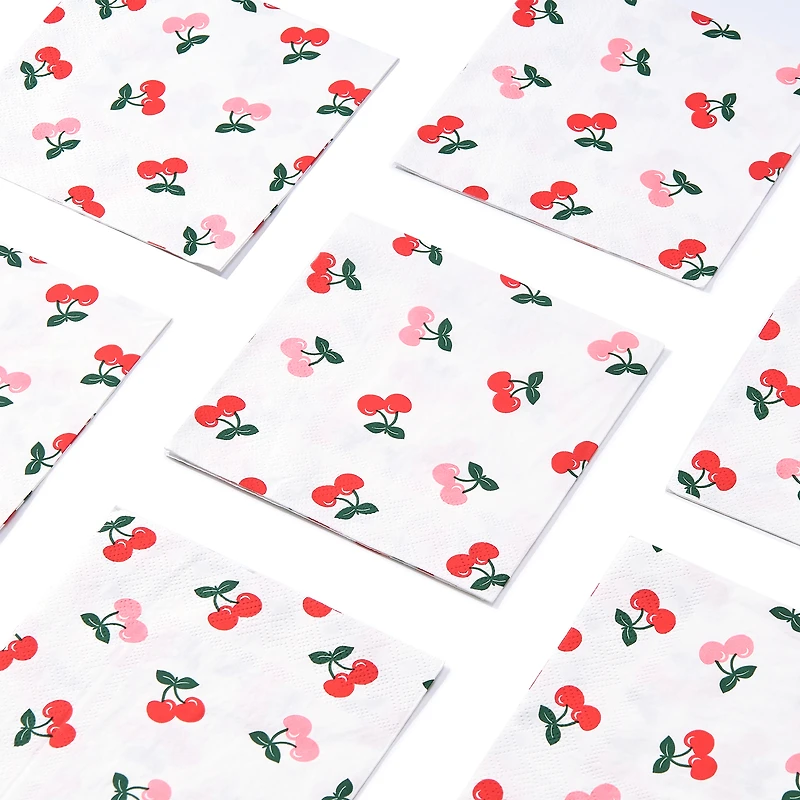 Way to Celebrate Summer 18 Counts Lunch Napkins Cherry Design