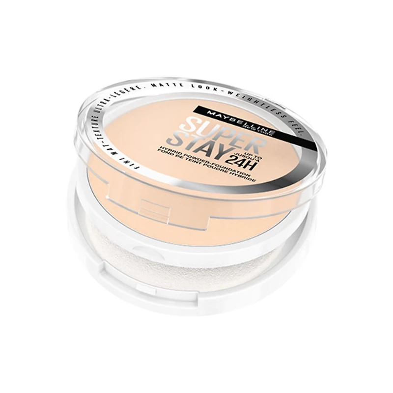 Maybelline New York Super Stay 24 Hour Hybrid Powder Foundation, Waterproof, Vegan, Mattifying, 102 ,6 g