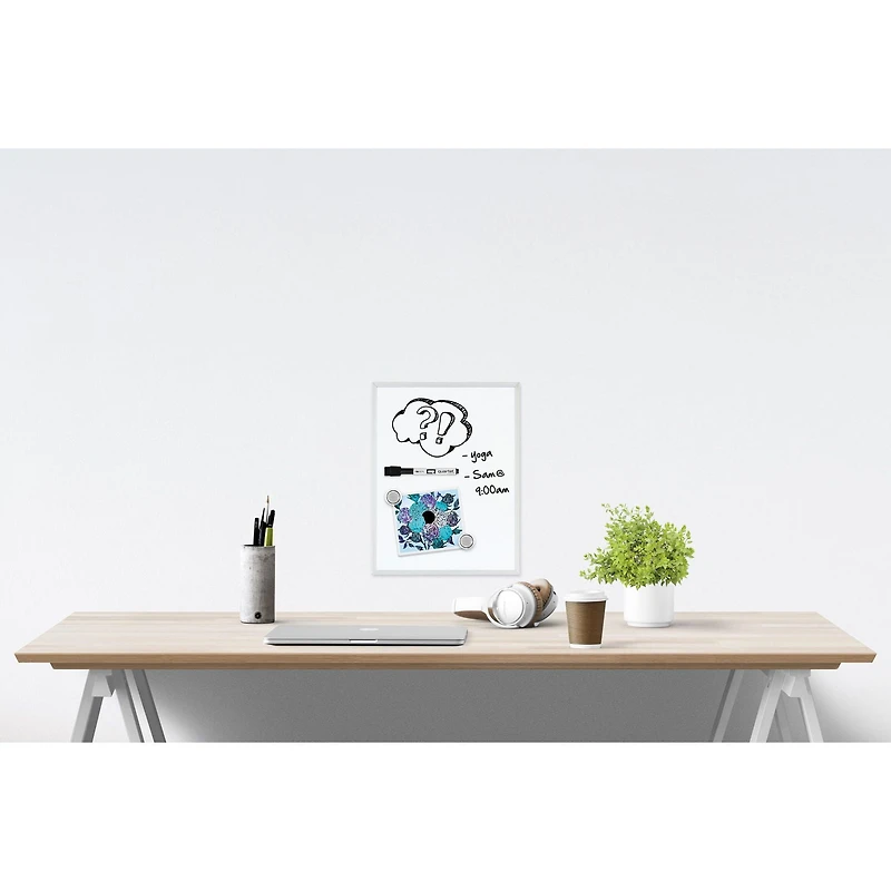 Quartet Magnetic Dry-Erase Board, Slim Aluminum Frame, 14” x 11”