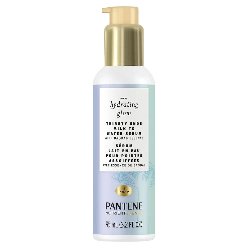 Pantene Baobab Nutrient Blends Hydrating Glow Thirsty Ends Milk to Water Hair Serum