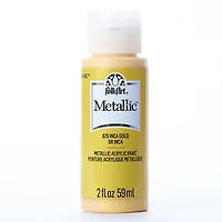 Folkart Metallic Acrylic Paint Inca Gold, 2 fl oz