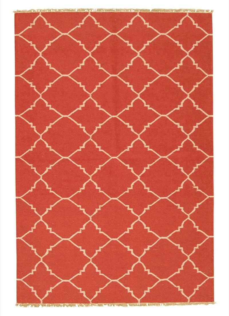 ECARPETGALLERY 5'2" x 7'9" Flat-weaves & Kilims Ankara FW Hand Made Area Rug for Living Room, Dining Room and Bedroom in Brown
