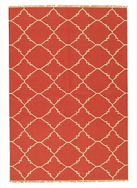 ECARPETGALLERY 5'2" x 7'9" Flat-weaves & Kilims Ankara FW Hand Made Area Rug for Living Room, Dining Room and Bedroom in Brown