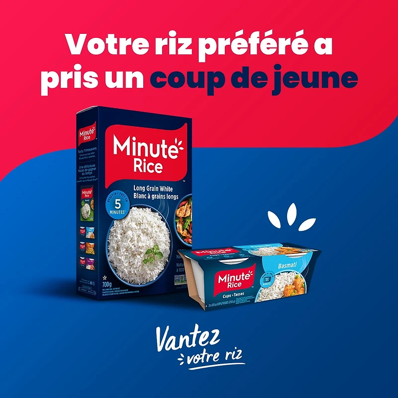 Riz blanc à grains longs à cuisson rapide Minute Rice 700g