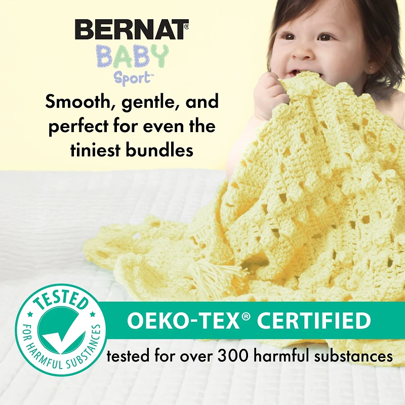 Bernat® Baby Sport™ Yarn, Acrylic #3 DK, 12.3oz/350g, 1256 Yards