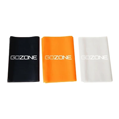 3 mini-bandes élastiques GoZone – Noir/orange/blanc