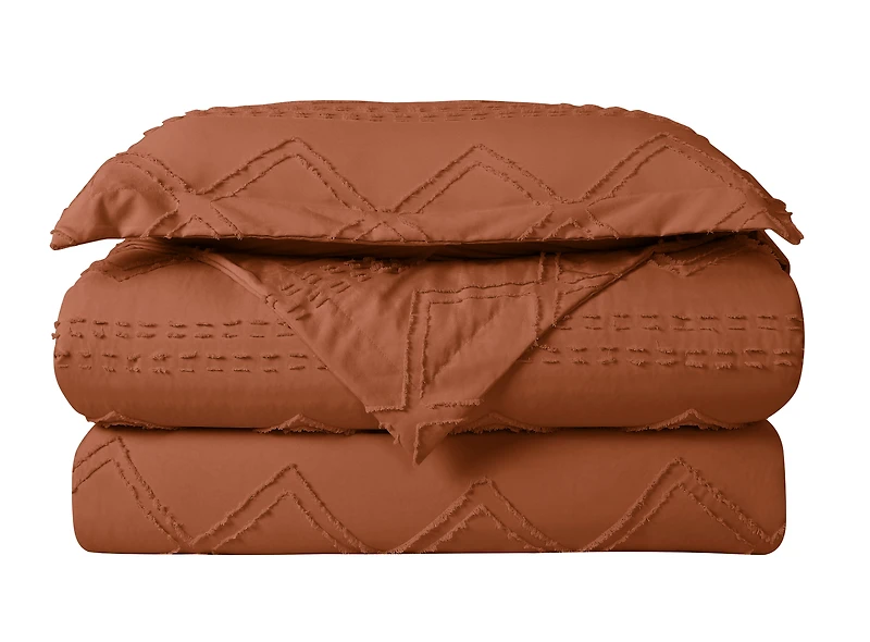 Swift Home Diamond Textured Soft Touch Duvet Cover Set, All Season Bedding with Zipper Closure, Includes Pillow Shams, Twin
