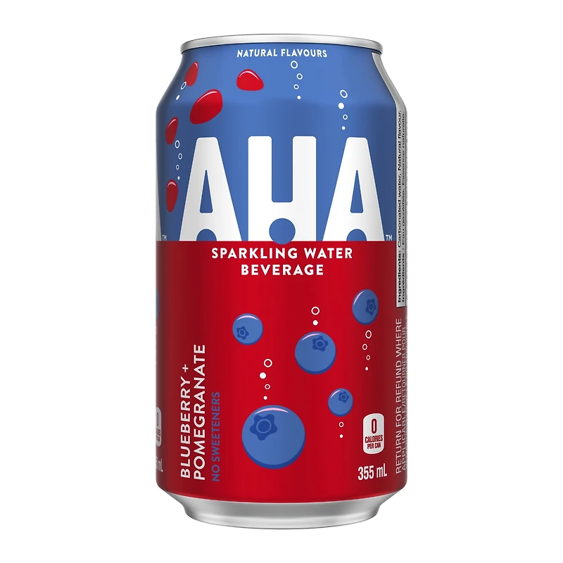 Aha Blueberry Pomegranate Fridge Pack Cans, 355 mL, 12 Pack
