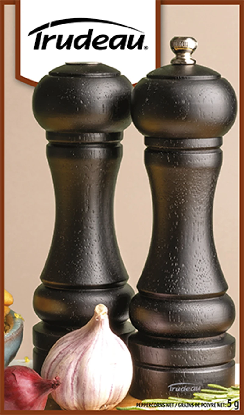 Trudeau Maison Seville 6-inch Pepper Mill and Salt Shaker Set