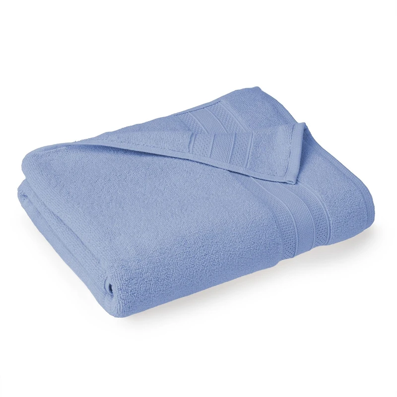 hometrends Solid 100% Cotton Bath Sheet, 1 Piece, 550 GSM, Highly Absorbent & Soft Bathsheet, Light Navy Blue