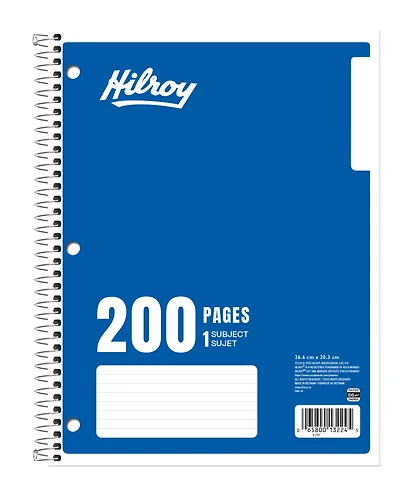 Hilroy® 1 Subject 200pg Notebook, Dark Blue