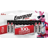 Piles alcalines AA Energizer MAX, emballage de 16