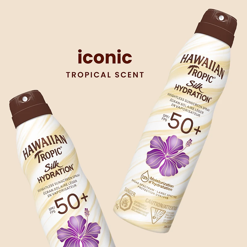 Hawaiian Tropic® Silk Hydration® Weightless™ Sunscreen Spray, SPF 50