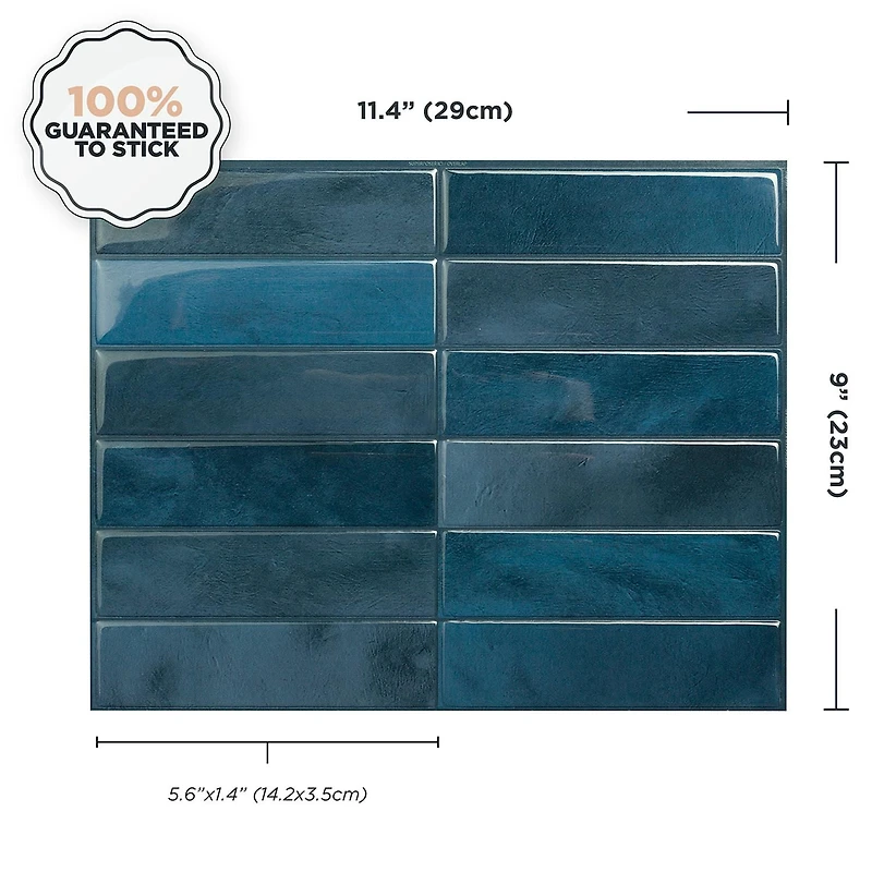 Smart Tiles Tuiles autocollante murale, Morocco Agadir, Pqt-4, 11.43in x 9in