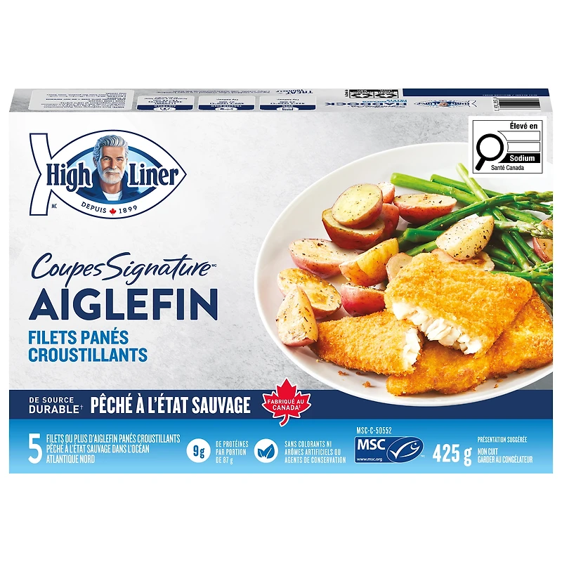High Liner Coupes Signature Aiglefin Pané Croustillant 425 g