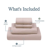 Mainstays Washed Ultra Soft Microfiber Bed Sheet Set, Twin-XL, Pink Blush, 3 Piece