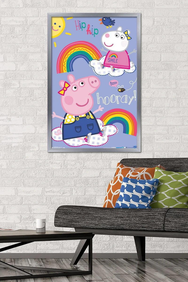 Peppa Pig - Hooray Wall Poster, 22.375" x 34"