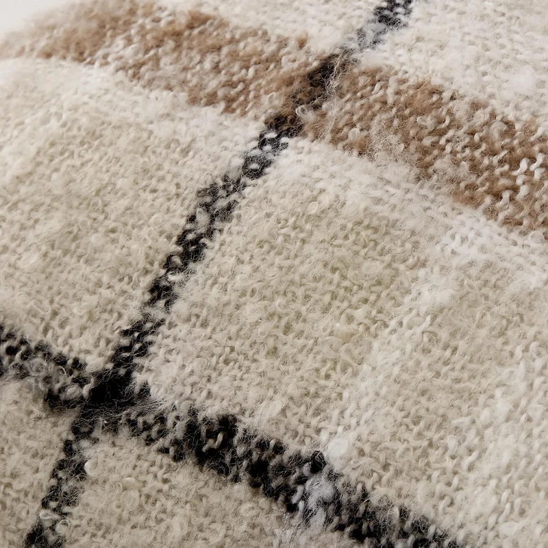 Bouclair Elsy Beige Decorative Throw Pillow 19x19 in