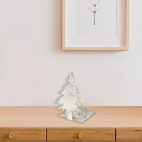 Bougeoir Arbre En Métal Blanc Vieilli