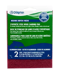 Blue Dolphin Medium Synthetic Steel Wool Sandpaper Pads (2 pack)