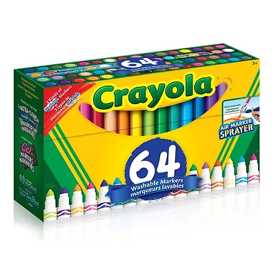 Crayola Washable Marker Variety Pack, 64 Count