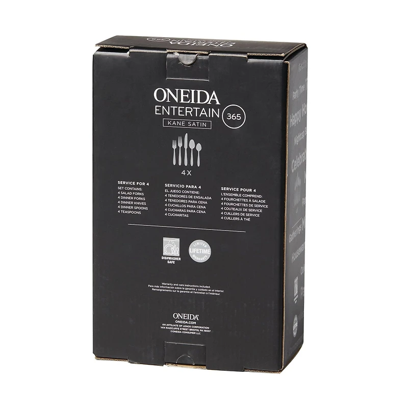 Oneida Kane Satin Ensemble de couverts 20 pièces