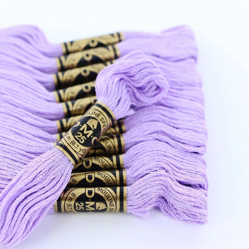 DMC Purple Cotton 6-Strand Embroidery Floss Skein, 8 m (8.7 yd)