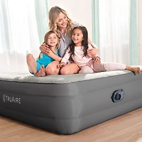 Intex Queen TRUAIRE Comfort Plush Airbed With Fiber-Tech Support & Built In Pump