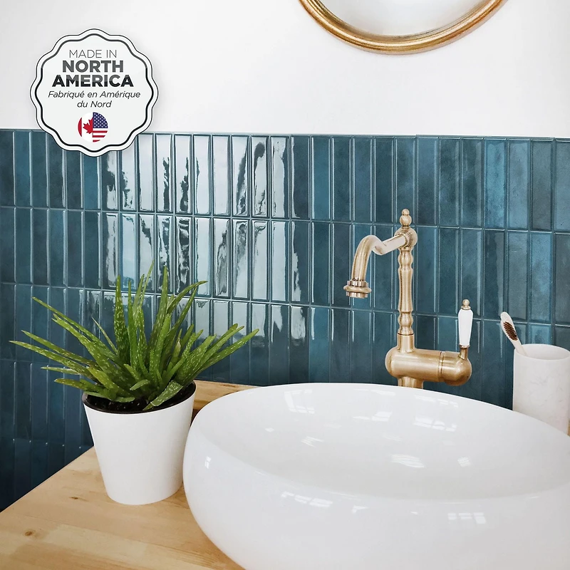Smart Tiles Tuiles autocollante murale, Morocco Agadir, Pqt-4, 11.43in x 9in