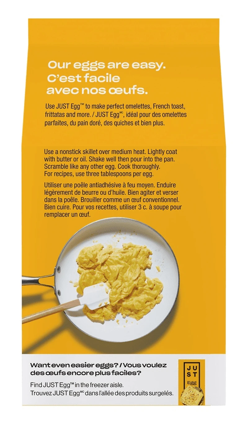 Just Egg, Non-GMO, Made From Plants, Good Source of Protein, Egg Free, Dairy Free, Vegan, No Artificial Flavors