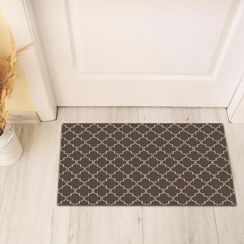 Tapis Pvc Imprimé Design Marocain 18"X30"