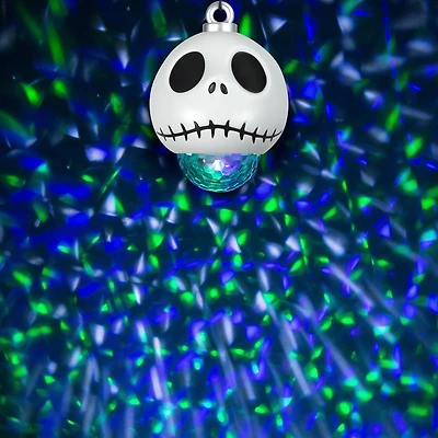 Halloween Battery Operated Lightshow Projection Kaleidoscope Hanging Jack Skellington Head Disney (PlWG)