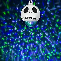 Halloween Battery Operated Lightshow Projection Kaleidoscope Hanging Jack Skellington Head Disney (PlWG)