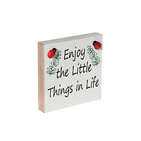 IH Casa Decor Wood Block Enjoy The Little Things In Life
