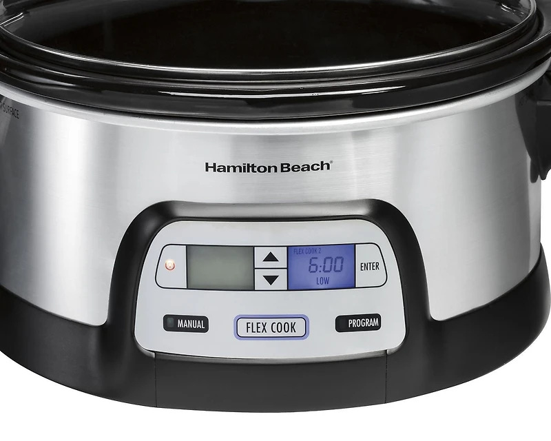 Hamilton Beach 6-Quart Programmable FlexCook™ Slow Cooker with Locking Lid