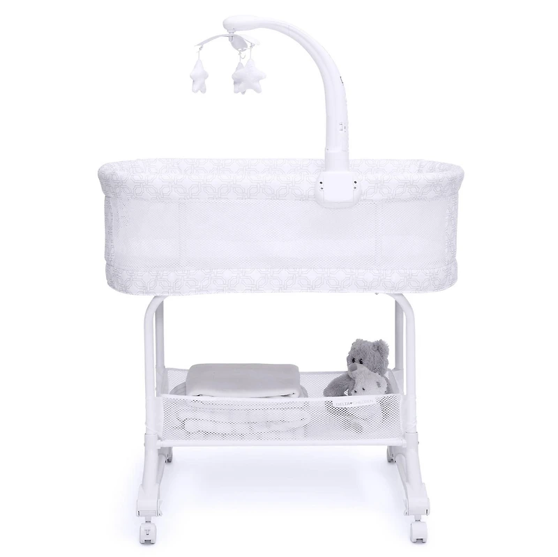 Delta Children SleepCool Rocking Bassinet with Airflow Mesh, Fresco